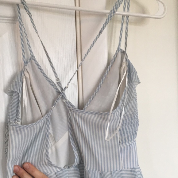 GUESS Blue and White Stripe Dress 4 - Picture 4 of 10